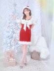 画像5: 【即日発送！】【サンタコス 5点セット】【S-Lサイズ/2カラー】サテンリボンファーサンタコスプレ[YMT] (5)