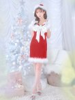 画像9: 【即日発送！】【サンタコス 5点セット】【S-Lサイズ/2カラー】サテンリボンファーサンタコスプレ[YMT] (9)