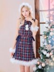 画像4: SALE!【サンタコス 4点セット】【S-Lサイズ/2カラー】サイドリボンツイードサンタコスプレ[YMT] (4)