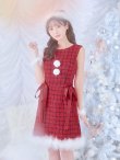 画像14: SALE!【サンタコス 4点セット】【S-Lサイズ/2カラー】サイドリボンツイードサンタコスプレ[YMT] (14)