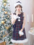 画像2: SALE!【サンタコス 4点セット】【S-Lサイズ/2カラー】サイドリボンツイードサンタコスプレ[YMT] (2)