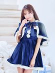 画像1: 【即日発送！】【サンタコス 4点セット】【S-Lサイズ/2カラー】ポンチョ付きフレアサンタコスプレ[YMT] (1)