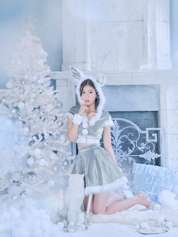 画像13: 【即日発送】【サンタコス 5点セット】【XS-XLサイズ/4カラー】セットアップバニーフレアサンタ[OF04] (13)