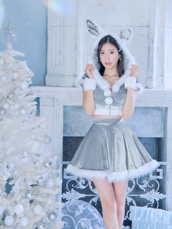 画像17: 【即日発送】【サンタコス 5点セット】【XS-XLサイズ/4カラー】セットアップバニーフレアサンタ[OF04] (17)