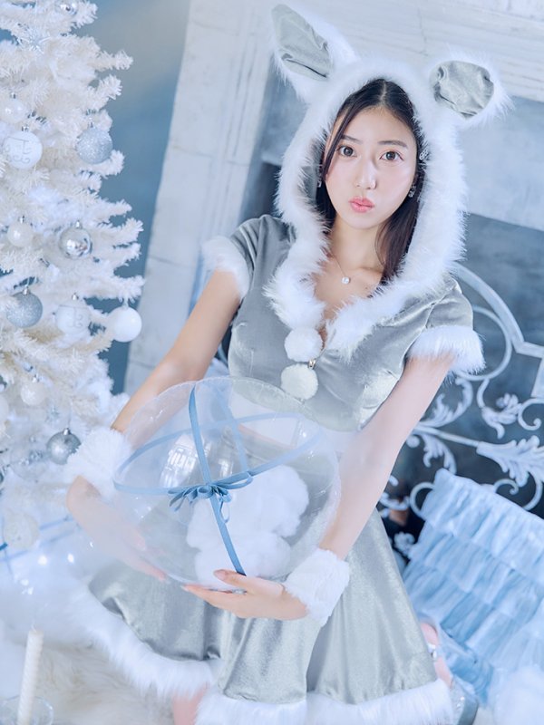 画像31: 【即日発送】【サンタコス 5点セット】【XS-XLサイズ/4カラー】セットアップバニーフレアサンタ[OF03] (31)