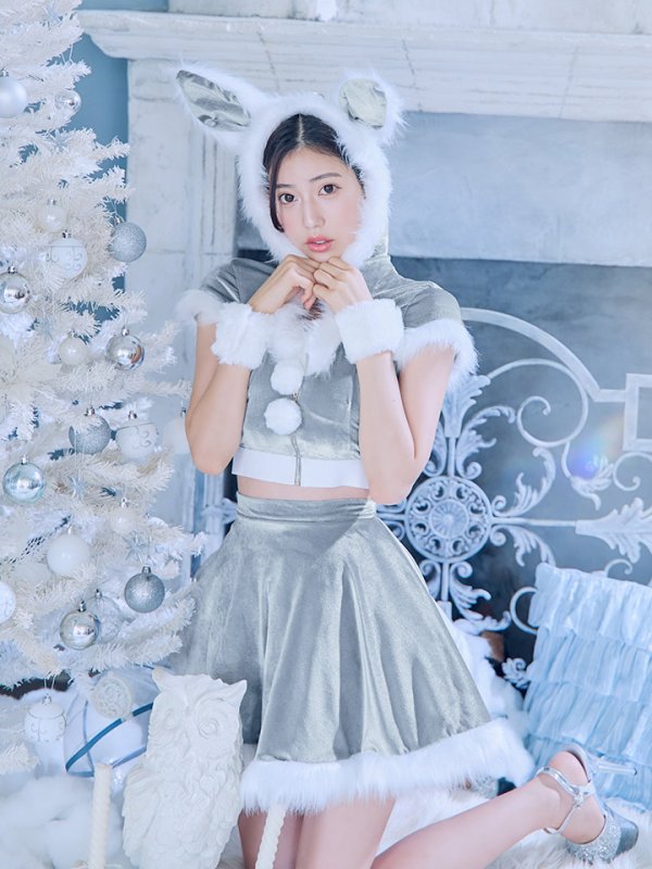 画像8: 【即日発送】【サンタコス 5点セット】【XS-XLサイズ/4カラー】セットアップバニーフレアサンタ[OF04] (8)