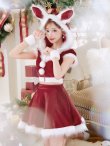 画像2: 【即日発送】【サンタコス 5点セット】【XS-XLサイズ/4カラー】セットアップバニーフレアサンタ[YMT] (2)
