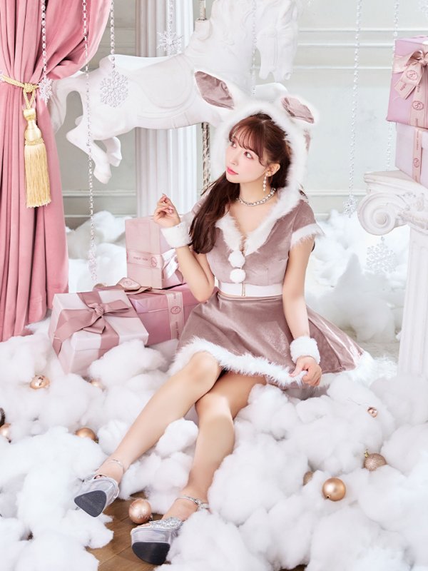 画像15: 【即日発送】【サンタコス 5点セット】【XS-XLサイズ/4カラー】セットアップバニーフレアサンタ[OF03] (15)