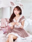 画像1: 【即日発送】【サンタコス 5点セット】【XS-XLサイズ/4カラー】セットアップバニーフレアサンタ[YMT] (1)