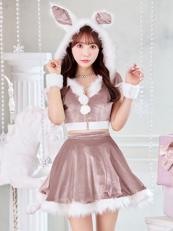 画像31: 【即日発送】【サンタコス 5点セット】【XS-XLサイズ/4カラー】セットアップバニーフレアサンタ[OF03] (31)