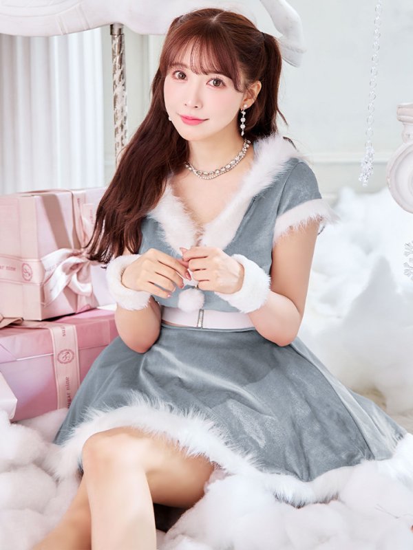 画像5: 【即日発送】【サンタコス 5点セット】【XS-XLサイズ/4カラー】セットアップバニーフレアサンタ[OF03] (5)