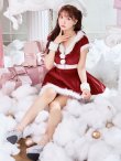 画像1: 【即日発送】【サンタコス 5点セット】【XS-XLサイズ/4カラー】セットアップバニーフレアサンタ[YMT] (1)