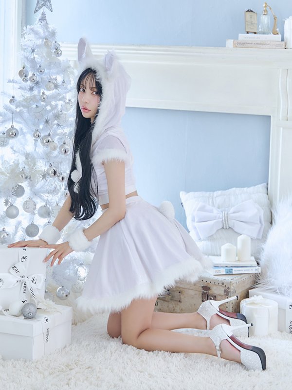 画像27: 【即日発送】【サンタコス 5点セット】【XS-XLサイズ/4カラー】セットアップバニーフレアサンタ[OF03] (27)