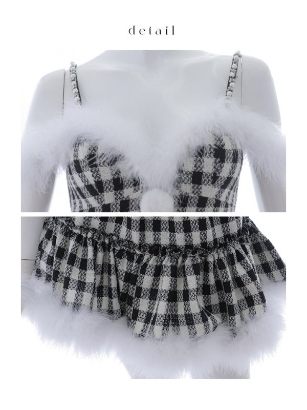 画像32: 【ノベルティ対象】【即日発送！】【サンタコス 5点セット】【XS-XLサイズ/2カラー】ギンガムチェックフレアサンタ[YMT] (32)