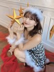 画像2: 【即日発送！】【サンタコス 5点セット】【XS-XLサイズ/2カラー】ギンガムチェックフレアサンタ[YMT] (2)