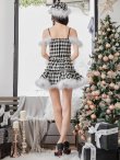 画像24: 【即日発送！】【サンタコス 5点セット】【XS-XLサイズ/2カラー】ギンガムチェックフレアサンタ[YMT] (24)