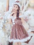 画像20: 【即日発送！】【サンタコス 4点セット】【XS-XLサイズ/2カラー】リボンモチーフパールショルダーフレアサンタ[YMT] (20)