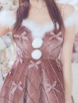 画像25: 【即日発送！】【サンタコス 4点セット】【XS-XLサイズ/2カラー】リボンモチーフパールショルダーフレアサンタ[YMT] (25)