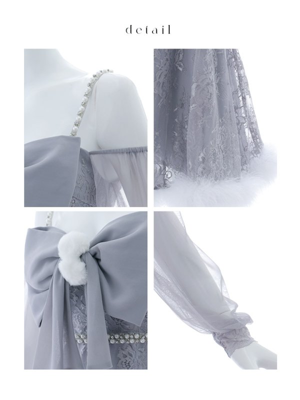 画像43: 【即日発送！】【サンタコス 3点セット】【XS-Lサイズ/2カラー】フロントビッグリボンオフショル袖付きフレアサンタ[OF04] (43)