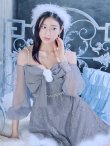 画像32: 【即日発送！】【サンタコス 3点セット】【XS-Lサイズ/2カラー】フロントビッグリボンオフショル袖付きフレアサンタ[YMT] (32)