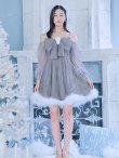 画像25: 【即日発送！】【サンタコス 3点セット】【XS-Lサイズ/2カラー】フロントビッグリボンオフショル袖付きフレアサンタ[YMT] (25)