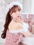 画像14: 【即日発送！】【サンタコス 5点セット】【XS-XLサイズ/2カラー】フロントリボンセットアップツイードサンタ[YMT] (14)