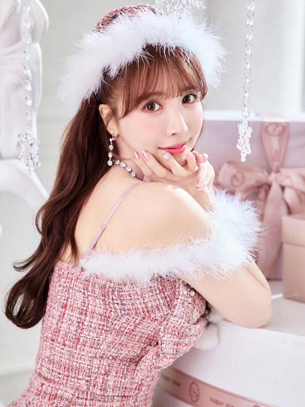 画像20: 【即日発送！】【サンタコス 5点セット】【XS-XLサイズ/2カラー】フロントリボンセットアップツイードサンタ[OF04] (20)