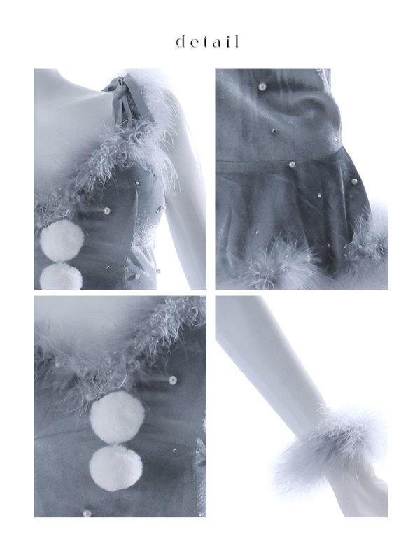 画像36: 【ノベルティ対象】【即日発送！】【サンタコス 5点セット】【XS-XLサイズ/3カラー】セットアップフレアミニサンタ[YMT] (36)