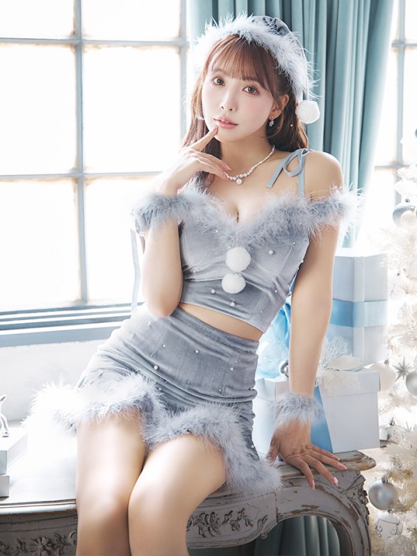 画像17: 【ノベルティ対象】【即日発送！】【サンタコス 5点セット】【XS-XLサイズ/3カラー】セットアップフレアミニサンタ[YMT] (17)