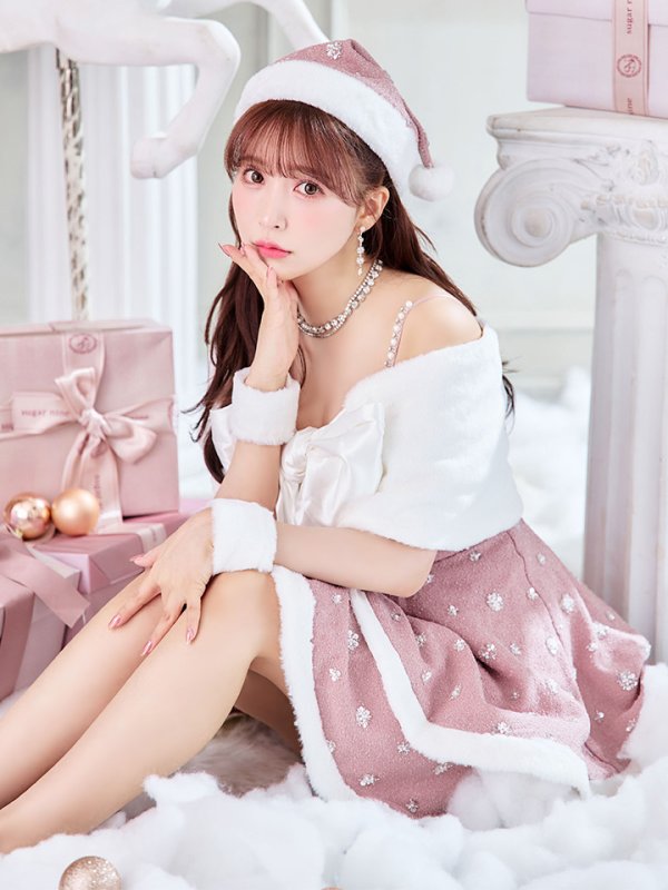 画像5: 【ノベルティ対象】【即日発送！】【サンタコス 5点セット】【XS-XLサイズ/3カラー】ケープ付きフレアサンタコスプレ[YMT] (5)