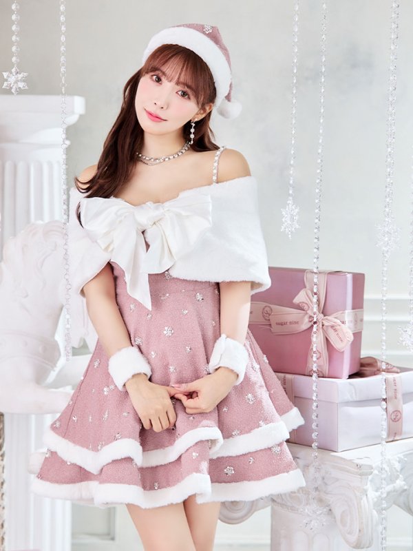 画像17: 【即日発送！】【サンタコス 5点セット】【XS-XLサイズ/3カラー】ケープ付きフレアサンタコスプレ[HC03] (17)