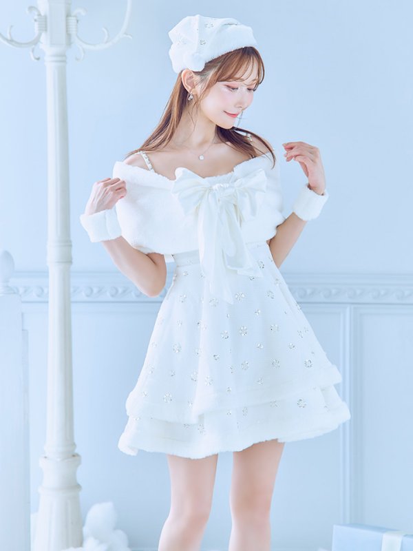 画像15: 【即日発送！】【サンタコス 5点セット】【XS-XLサイズ/3カラー】ケープ付きフレアサンタコスプレ[OF04] (15)