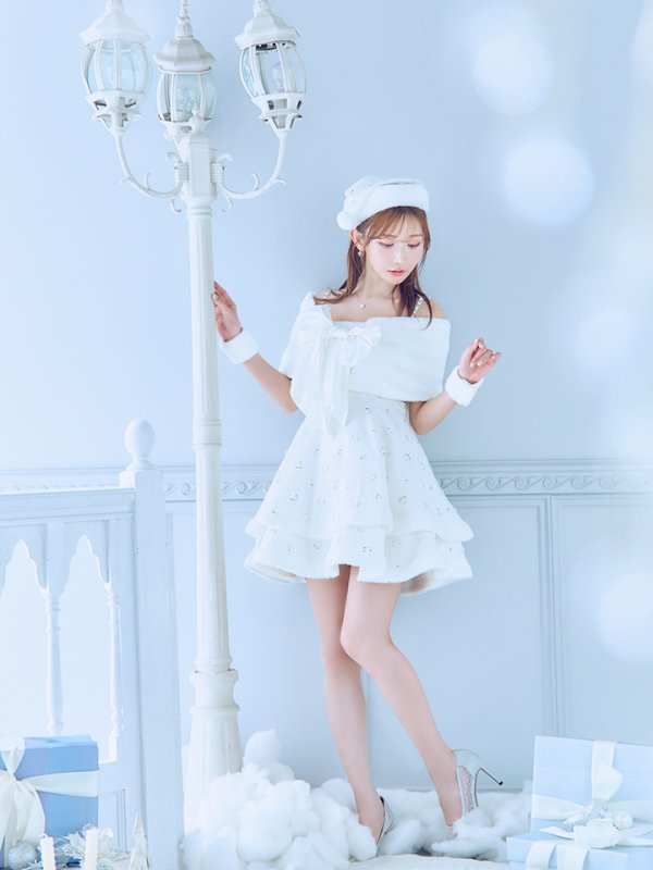 画像12: 【即日発送！】【サンタコス 5点セット】【XS-XLサイズ/3カラー】ケープ付きフレアサンタコスプレ[OF04] (12)