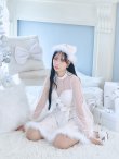 画像5: 【即日発送！】【サンタコス 4点セット】【XS-XLサイズ/2カラー】チュールロングスリーブハイネックサンタ[YMT] (5)