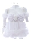画像42: 【即日発送！】【サンタコス 4点セット】【XS-Lサイズ/4カラー】フロントビッグリボンオフショルフレアサンタ[YMT] (42)