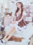 画像24: 【即日発送！】【サンタコス 4点セット】【XS-Lサイズ/4カラー】フロントビッグリボンオフショルフレアサンタ[YMT] (24)