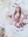 画像8: 【即日発送！】【サンタコス 4点セット】【XS-Lサイズ/4カラー】フロントビッグリボンオフショルフレアサンタ[YMT] (8)
