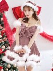 画像27: 【即日発送！】【サンタコス 4点セット】【XS-Lサイズ/4カラー】フロントビッグリボンオフショルフレアサンタ[YMT] (27)