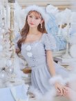 画像1: 【即日発送！】【サンタコス 5点セット】【S-Lサイズ/1カラー】セットアップリボンサンタコスプレ[YMT] (1)