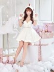 画像15: 【即日発送！】【サンタコス 4点セット】【XS-XLサイズ/1カラー】雪だるまオフショルフレアスカートコスプレ[YMT] (15)