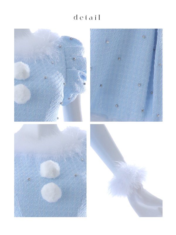 画像44: 【ノベルティ対象】【即日発送！】【サンタコス 4点セット】【XS-XLサイズ/3カラー】ツイードビジュープリーツスカートサンタコスプレ[YMT] (44)