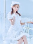 画像16: 【即日発送！】【サンタコス 4点セット】【XS-XLサイズ/3カラー】ツイードビジュープリーツスカートサンタコスプレ[YMT] (16)