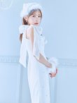 画像13: 【即日発送！】【サンタコス 4点セット】【S-Lサイズ/2カラー】リボンショルダーツイードビジューミディアムサンタコスプレ[YMT] (13)
