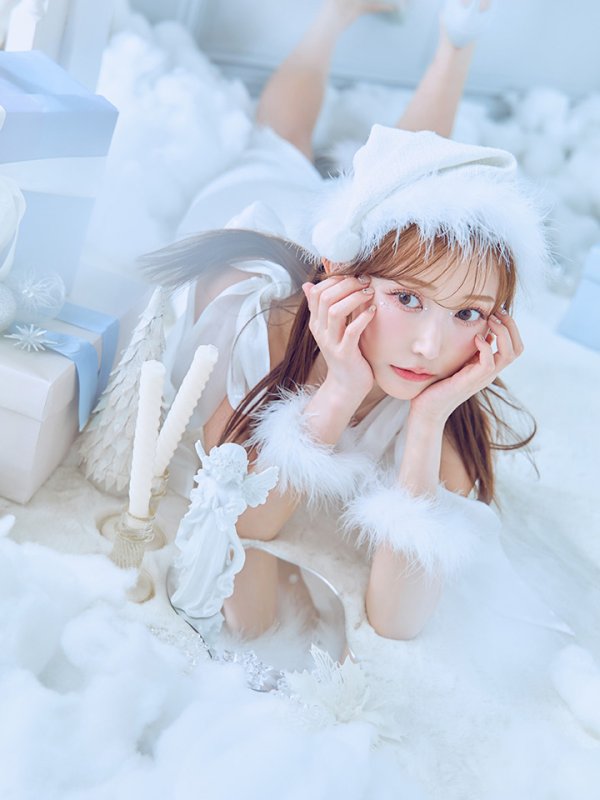 画像20: 【即日発送！】【サンタコス 4点セット】【S-Lサイズ/2カラー】リボンショルダーツイードビジューミディアムサンタコスプレ[YMT] (20)