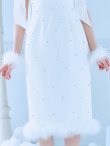 画像7: 【即日発送！】【サンタコス 4点セット】【S-Lサイズ/2カラー】リボンショルダーツイードビジューミディアムサンタコスプレ[YMT] (7)