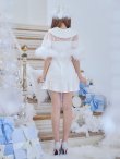 画像17: 【サンタコス 5点セット】【S-Lサイズ/1カラー】ポンチョ付きベアトップマーメイドスカートサンタコスプレ[YMT] (17)