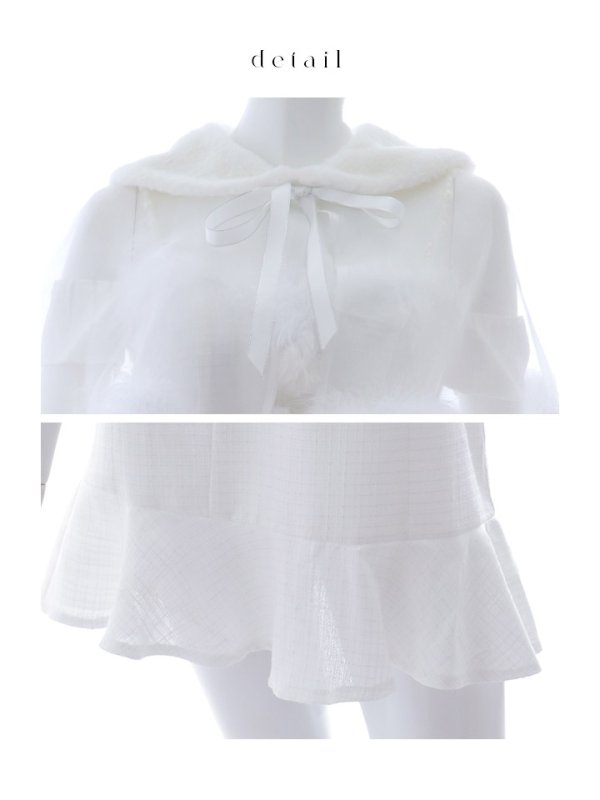 画像32: 【即日発送】【サンタコス 5点セット】【S-Lサイズ/1カラー】ポンチョ付きベアトップマーメイドスカートサンタコスプレ[OF04] (32)