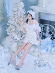 画像20: 【即日発送】【サンタコス 5点セット】【S-Lサイズ/1カラー】ポンチョ付きベアトップマーメイドスカートサンタコスプレ[YMT] (20)