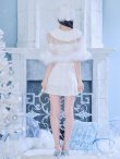 画像8: 【即日発送】【サンタコス 5点セット】【S-Lサイズ/1カラー】ポンチョ付きベアトップマーメイドスカートサンタコスプレ[YMT] (8)