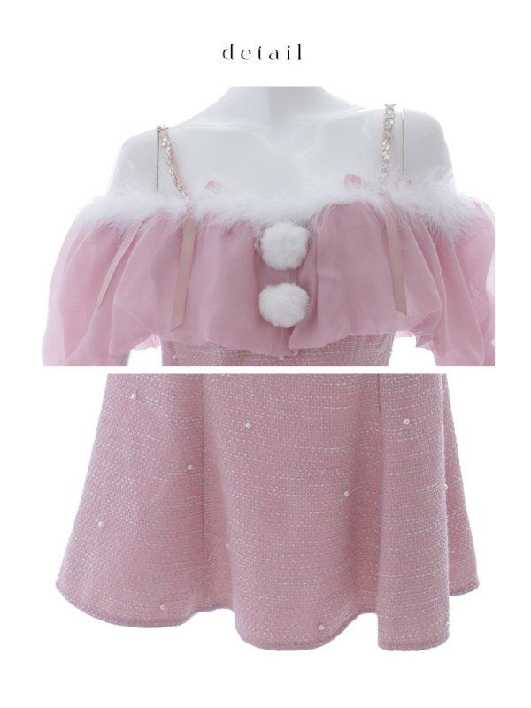 画像19: 【サンタSALE!!】【サンタコス4点セット】【S-Lサイズ/1カラー】オーガンジーオフショルダーサンタコスプレ[OF04] (19)